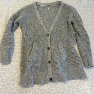 Free people medium soft gray sweater cardigan